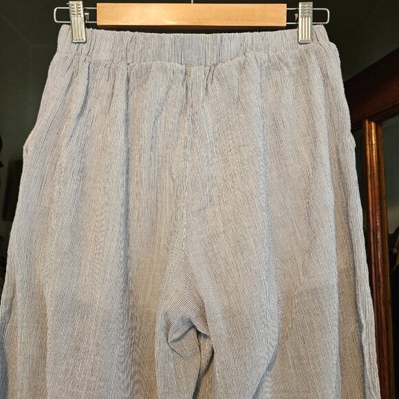 Listicle Striped Wide-Leg Pants - Navy/White - Size Small - Picture 4 of 11